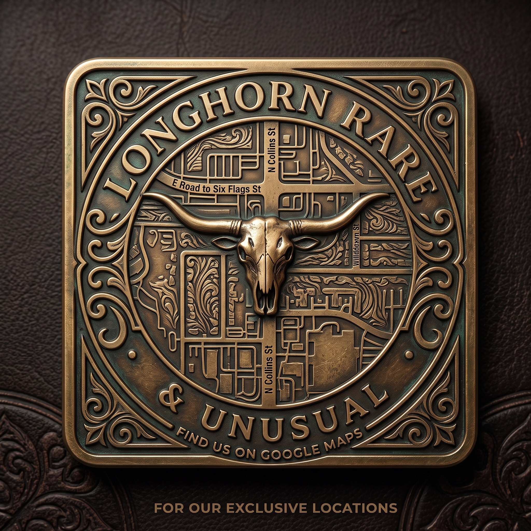 Google Maps Location for Longhorn Rare and Unusual in Arlington TX